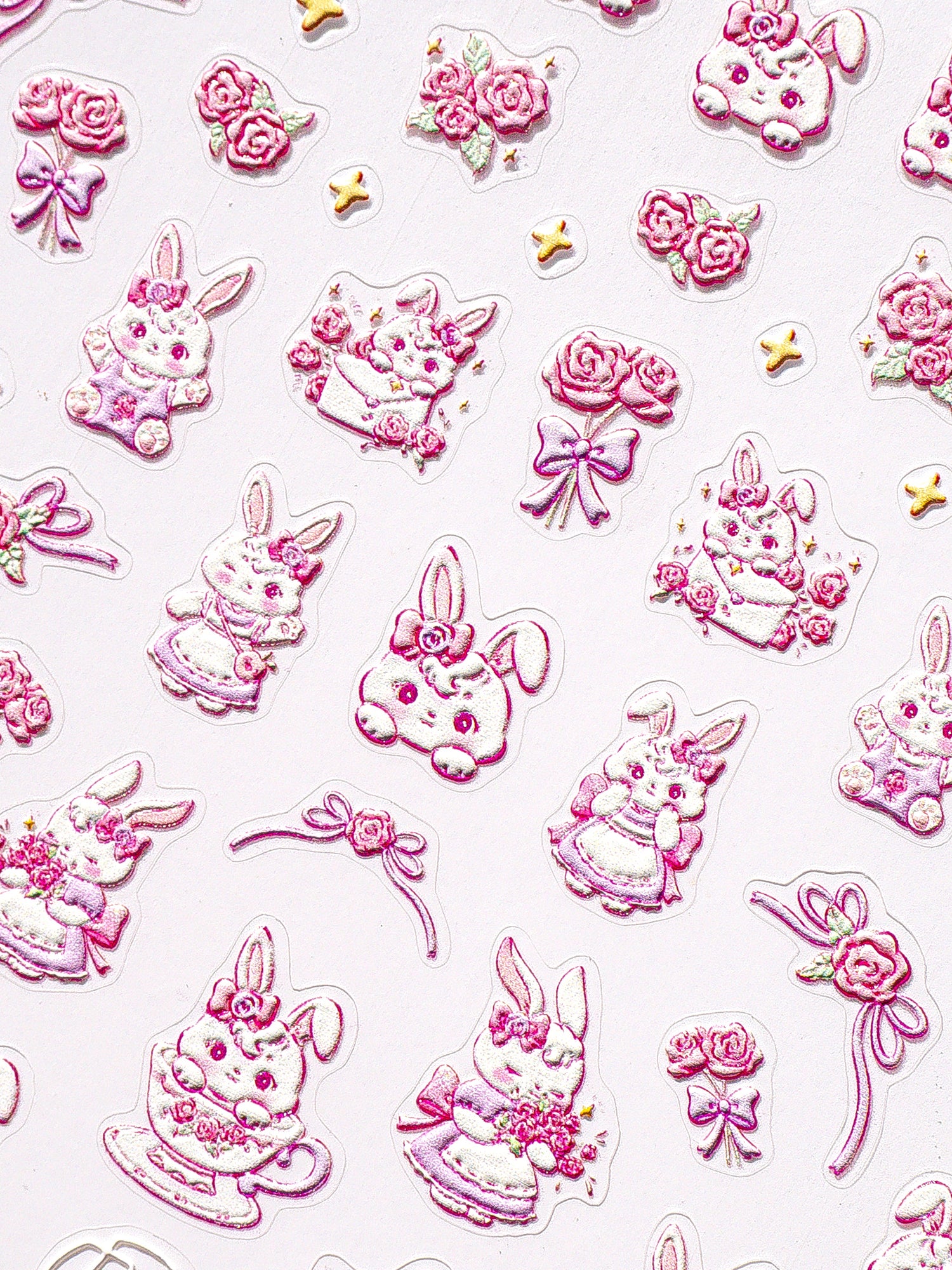 TOMONI Nail stickers, Valentines Bunny