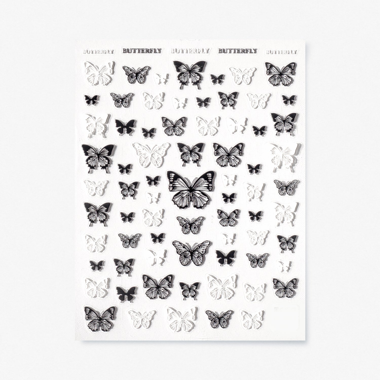 TOMONI Kynsitarrat Butterfly, Musta & Valkoinen