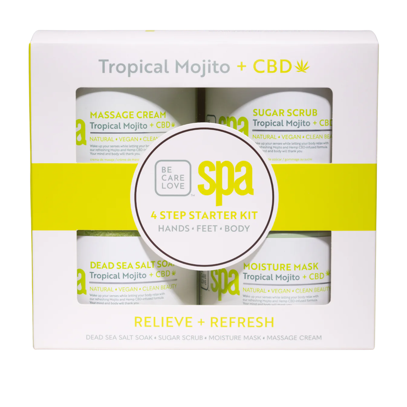 BCL Spa 4-Step Starter Kit, Tropical Mojito + CBD 473ml