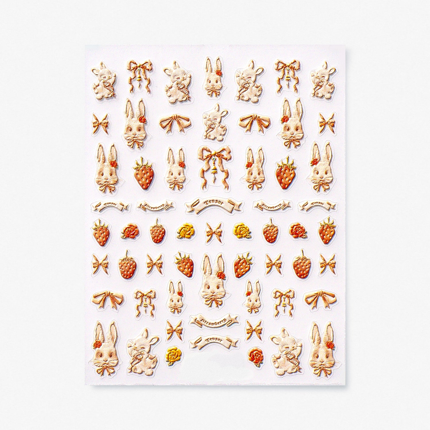 ZHI BAI Nail Stickers, Red Rabbit