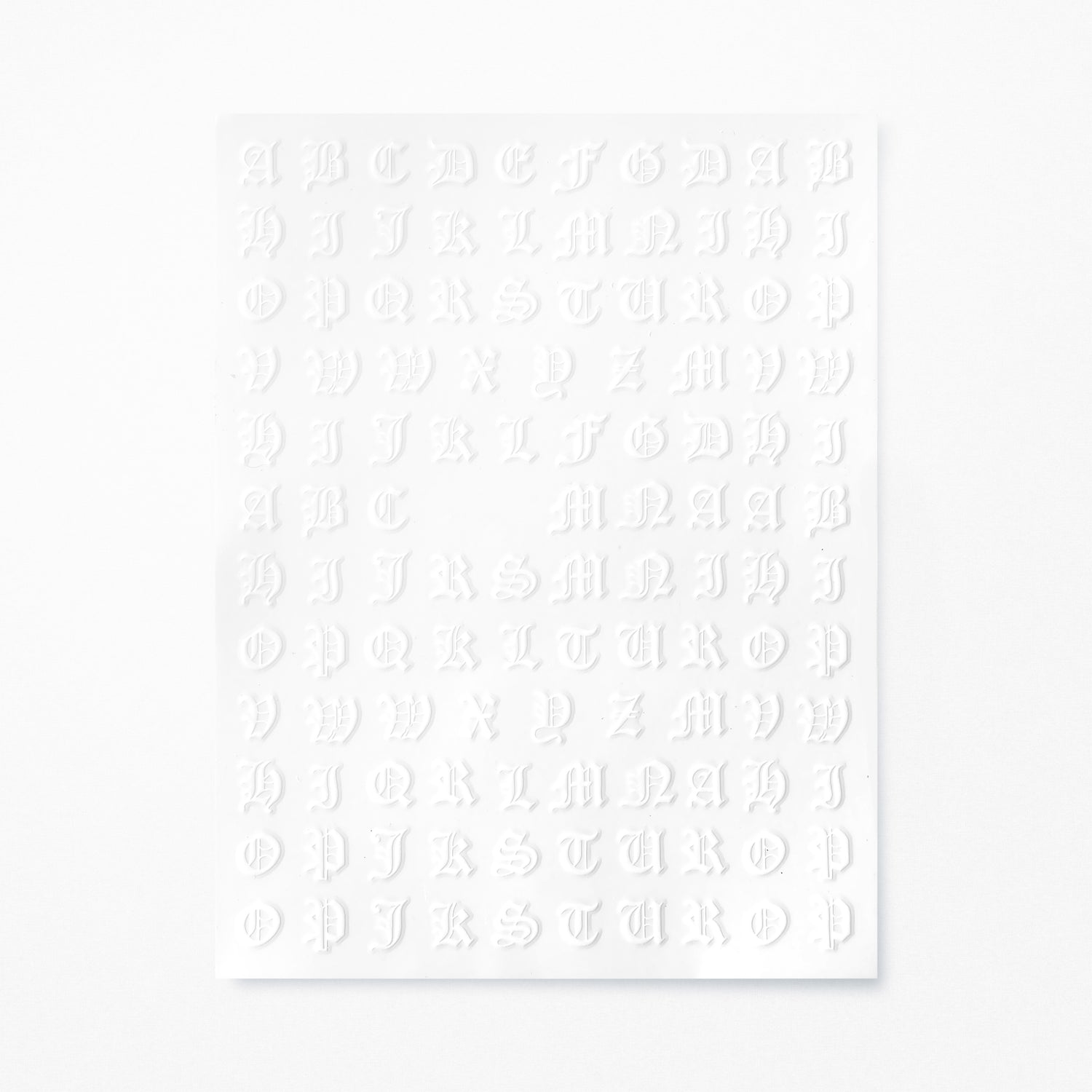 Nail Stickers, Letters White