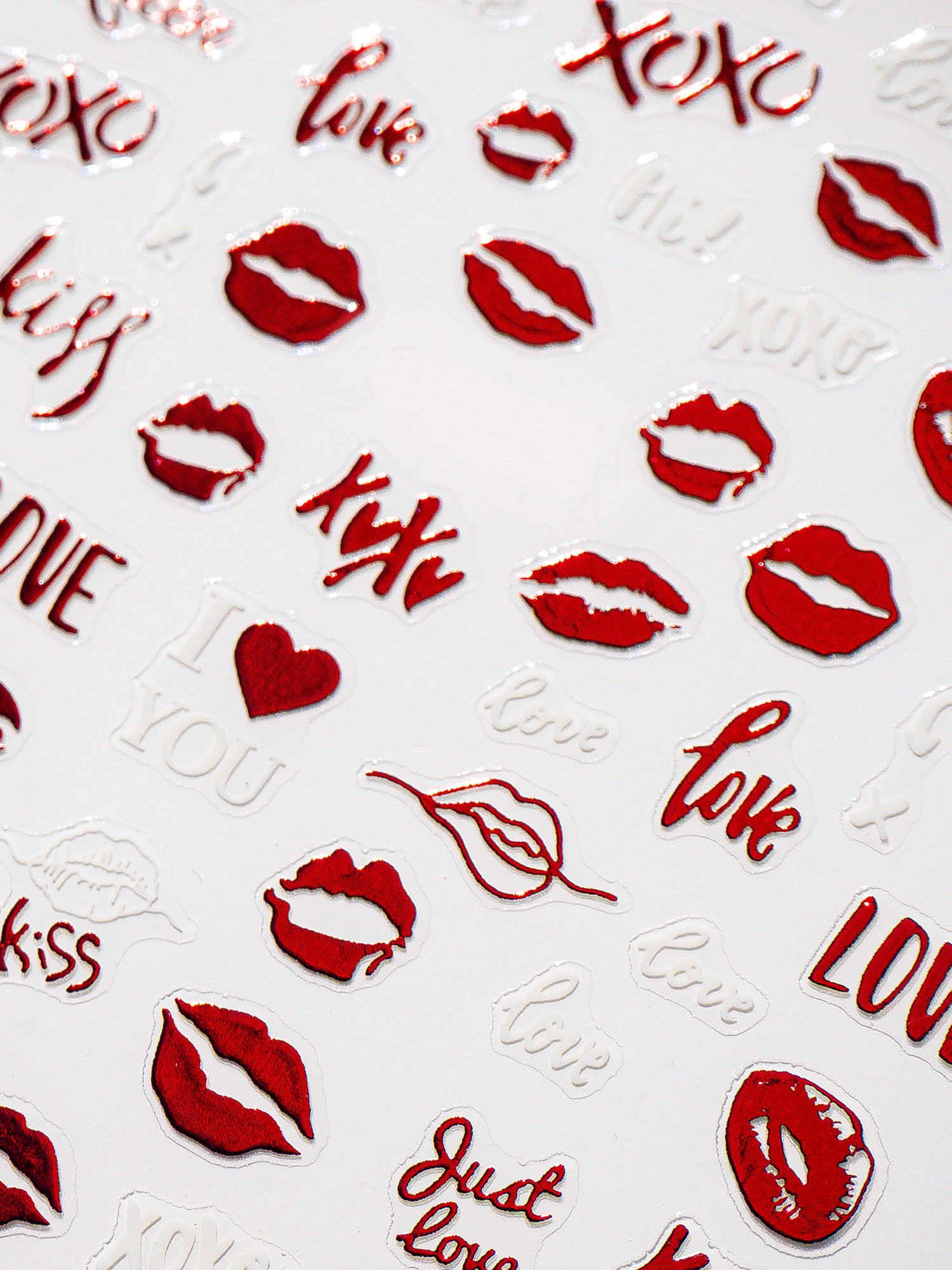 Nail stickers, Kisses